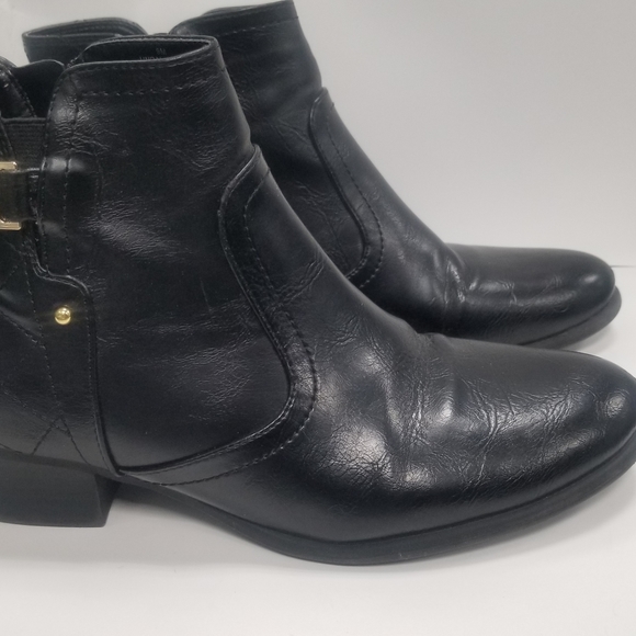 Unisa Unpalize3-T Black Faux Leather Ankle Boots Women  Sz 9 - Picture 11 of 12